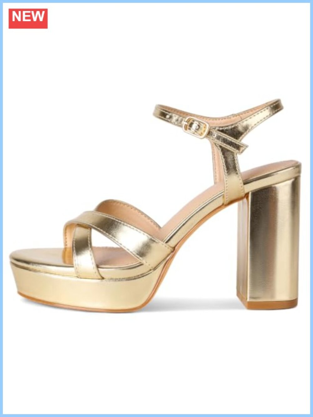Block Chunky High Heel Open Toe Ankle Strap Sandals